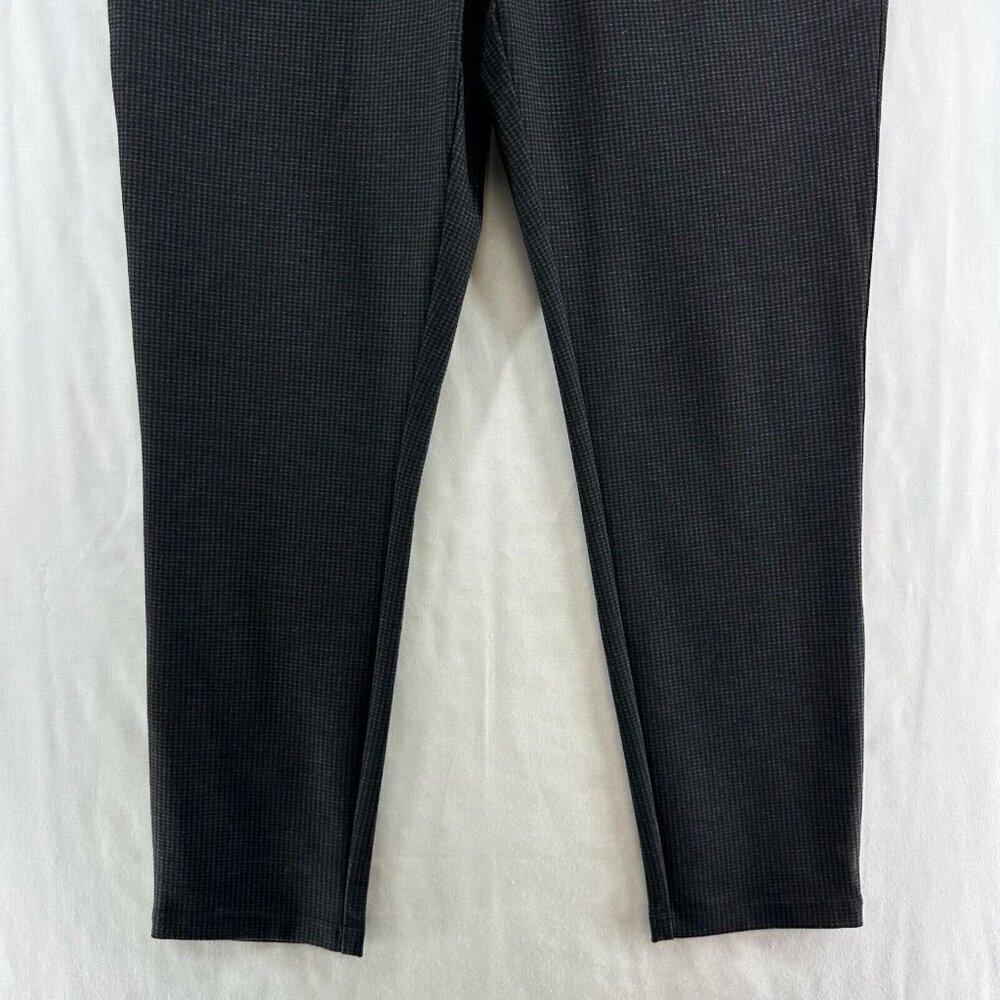 Mario Serrani Pants Womens Size L Houndstooth Slim Tapered Ankle Trousers Gray - Picture 4 of 10